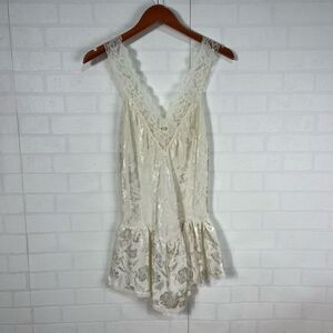 Vintage Victoria Secret Slip Dress and Robe Size Small Gold Label Ivory Lace